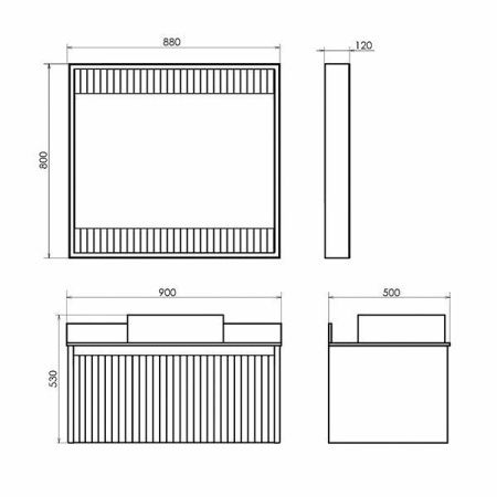 Зеркало с подсветкой Comforty Марсель 00-00013685CF 90х80 подвесное