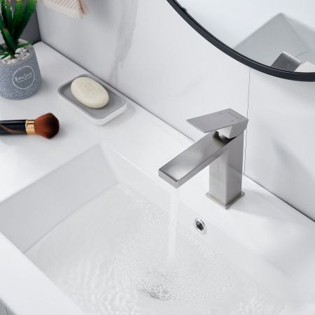 Смеситель Shevanik S7001L на раковину сатин