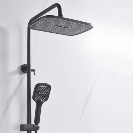 Душевая стойка Shevanik S4036H настенная цвет черный