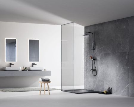 Душевая стойка LeMark Tropic LM7002BL настенная цвет черный