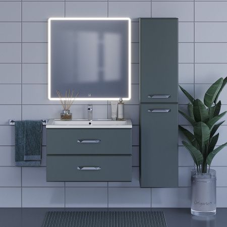 Тумба под раковину Uperwood Foster 291020522 80х50 подвесная цвет серый