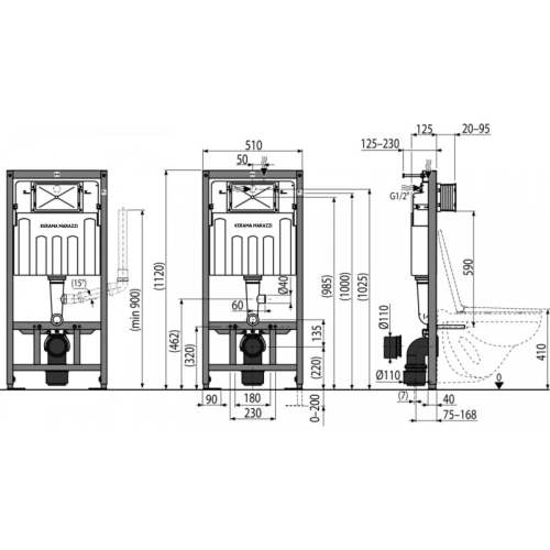 Инсталляция для унитаза Kerama Marazzi INST.A.WC - фото 2