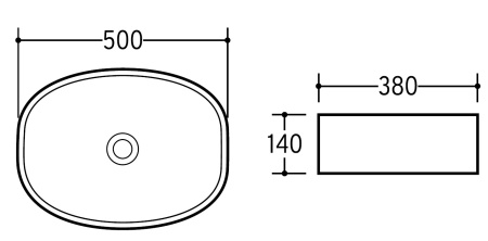 Раковина из санфаянса CHARUS TORRE BIANCA 700-026W 50х38 накладная цвет белый без отверстий под смеситель