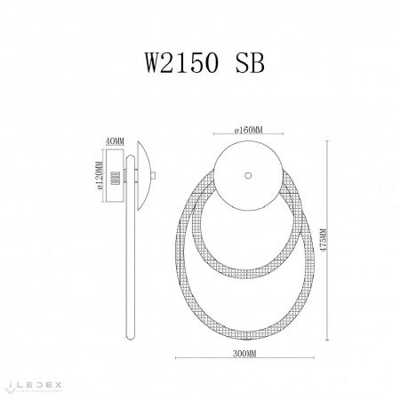 Светильник настенный iLedex Cross (Цросс) W2150 SB