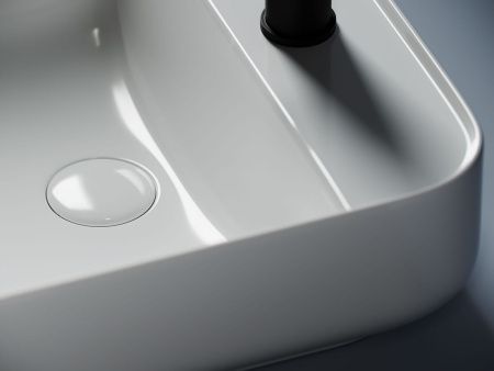 Раковина из сантехнического фарфора Ceramica Nova ELEMENT CN5014 40х40 накладная цвет белый 1 отверстие под смеситель