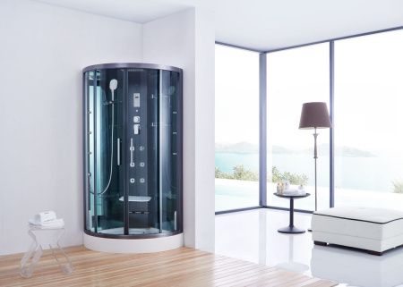 Душевая кабина SSWW BU601 90х90 четверть круга с крышей ориентация универсальная