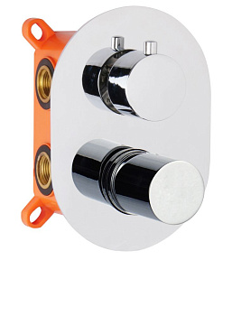 Смеситель для душа AQG Tube 01TUB352NC встраиваемый в стену хром/черный матовый