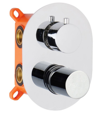 Смеситель для душа AQG Tube 01TUB352NC встраиваемый в стену хром/черный матовый