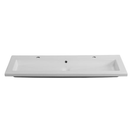 Раковина керамическая Cezares CZR-8070-120-1-2 120х50 подвесная цвет белый 2 отверстия под смеситель