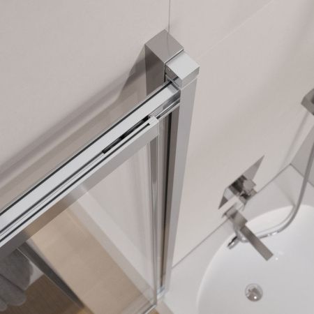 Душевая шторка на ванну Cezares SLIDER SLIDER-VF-11-90/150-C-Cr 90х150 стекло прозрачное профиль хром ориентация универсальная