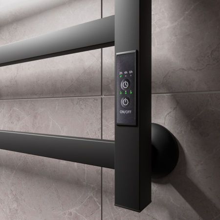 Полотенцесушитель электрический Маргроид Вид 81-10 профильный 8110p-8050-1083-9005R 55х80 черный