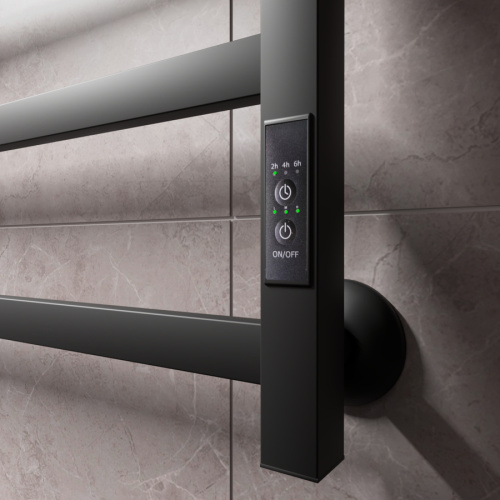 Полотенцесушитель Маргроид Вид 81-10 профильный 8110p-8050-1083-9005R 53х81 электрический черный матовый - фото 5