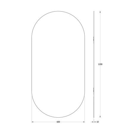 Зеркало Evoform Colora BY 0466 60х120 подвесное