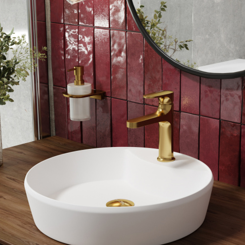 Смеситель WasserKRAFT Havel 3600 3603 на раковину золото - фото 2