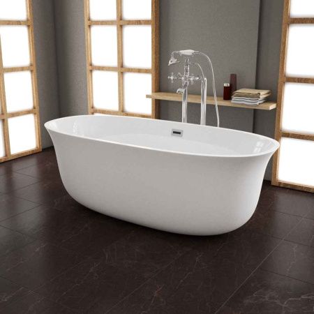 Ванна акриловая Grossman Galaxy GR-1201 170х75 отдельностоящая овальная с каркасом