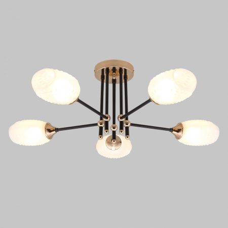 Люстра потолочная IMEX MD.4144-5-S-BK+FGD