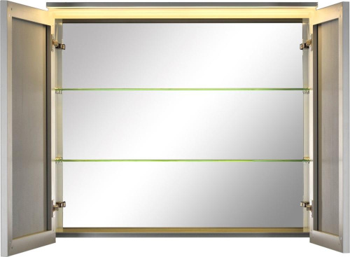 Зеркало-шкаф De Aqua Алюминиум 00261754 100х14х77 подвесной - фото 5 Зеркало-шкаф De Aqua Алюминиум 00261754 100х14х77 подвесной - фото 5