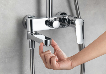 Душевая стойка Aquatek ВЕГА AQ2040CR настенная цвет хром