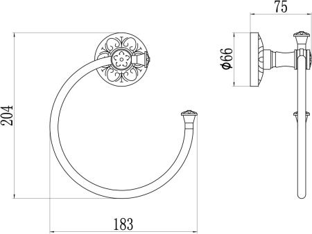 Полотенцедержатель Savol S-005863B