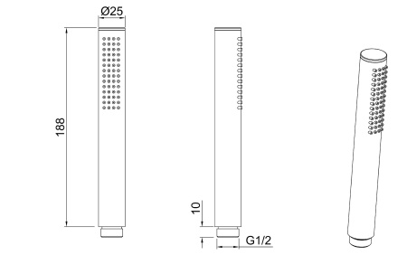 Душевая лейка Allen Brau Priority 5.31020-BN никель