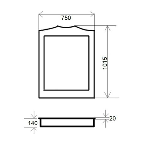Зеркало Orange Классик F7-75ZE3 80х100
