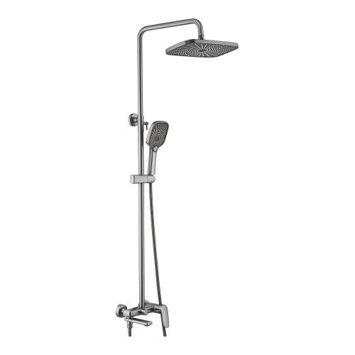 Душевая стойка Shevanik S8536T настенная цвет оружейная сталь - фото 2