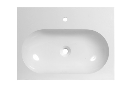 Раковина из литьевого мрамора Эстет Ника ФР-00000795 61х45 накладная цвет белый 1 отверстие под смеситель