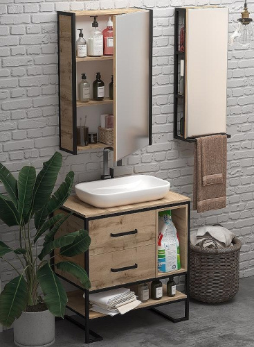 Тумба под раковину 1MarKa Grunge Loft Ц0000005442 80х51х85 - фото 4