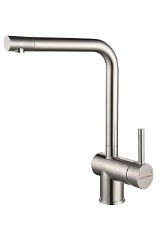 Смеситель для кухни Paulmark SPRING Sp212067-SS на раковину нержавеющая сталь без термостата