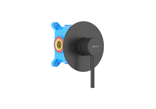 Смеситель для душа Aquatek ЕВРОПА AQ1366MB встраиваемый в стену черный матовый - фото 2