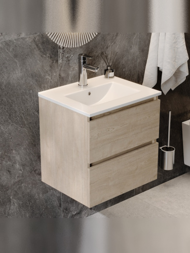 Тумба с раковиной Teymi Laina F16032 50х46х50 подвесная - фото 5