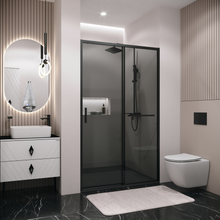 Душевая дверь Grossman Style 100.K33.05.120.21.10 120х195 стекло тонированное профиль черный матовый