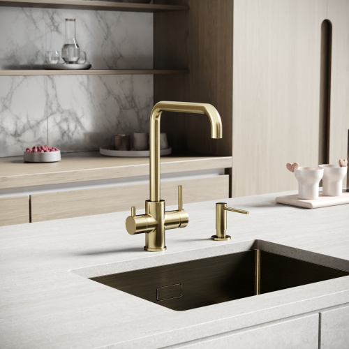 Смеситель для кухни Sancos Vela SC4013BG на мойку золото - фото 2