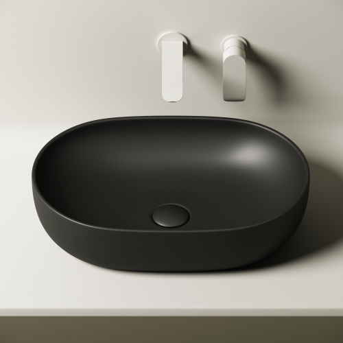 Раковина Ceramica Nova ELEMENT 60 см CN6047MB накладная цвет черный матовый - фото 3