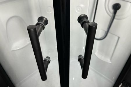 Душевая кабина Royal Bath HK RB90HK1-T-BL Practic 90х90 четверть круга с крышей ориентация универсальная