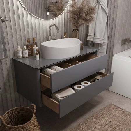 Тумба под раковину 1MarKa Monro Ц0000036662 100х50 цвет серый