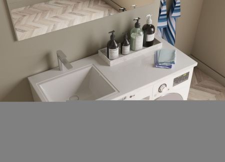 Раковина из искусственного камня Эстет Даллас ФР-00014872 110х50 накладная цвет белый 1 отверстие под смеситель