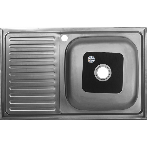 Кухонная мойка Melana 076 ta L (*20) 80x50 цвет хром - фото 3