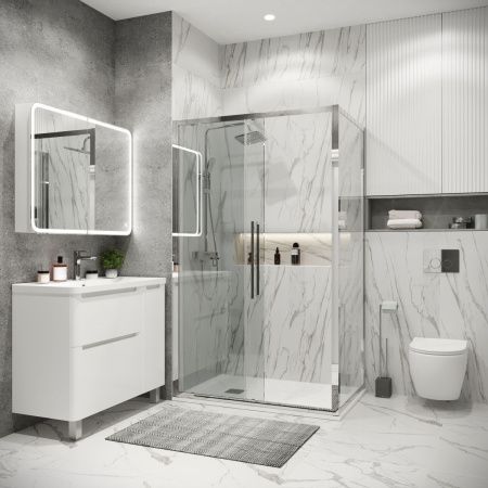 Душевой уголок Grossman Cosmo 120.K33.02.1110.10.00 110х100 стекло прозрачное профиль хром без поддона