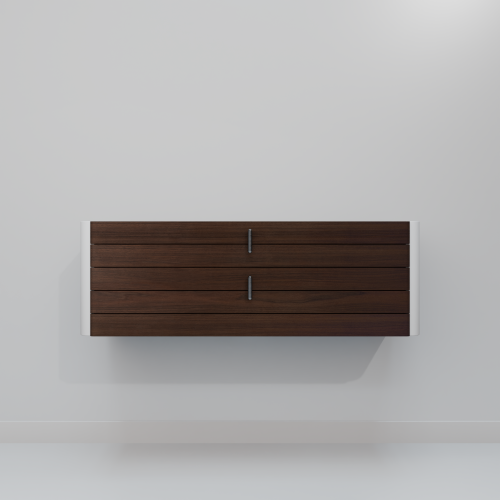 Тумба под раковину ArtDecco Gabriella (Габриелла) AGB12W24S000 120x45x40 подвесная цвет черный орех - фото 4