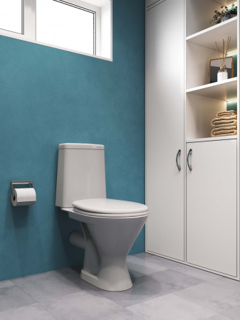 Унитаз-компакт напольный с бачком Santeri Грация 1P2103S0000BF белый с сиденьем каскадный смыв