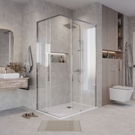 Душевой уголок Grossman Galaxy 300.K33.01.9070.10.00 90х70 стекло прозрачное профиль хром без поддона