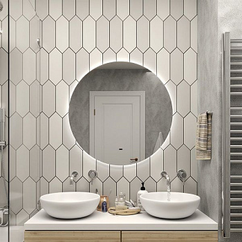 Зеркало в ванную Art&Max SANREMO AM-San-1000-DS-F 100х100