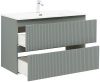 Тумба под раковину Aquanet Джейн (Flat) 00335436 100х50 подвесная цвет серый