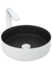 Раковина из сантехнического фаянса WeltWasser WW SK 10000004523 40 см накладная цвет белый/черный без отверстий под смеситель