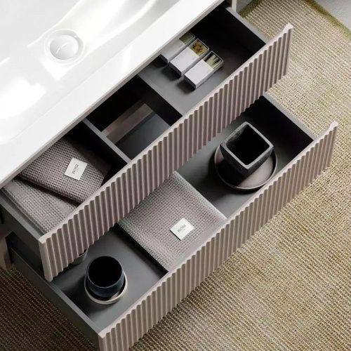 Тумба под раковину Sancos SNOB R SNR80SM 80х40 подвесная цвет коричневый - фото 3