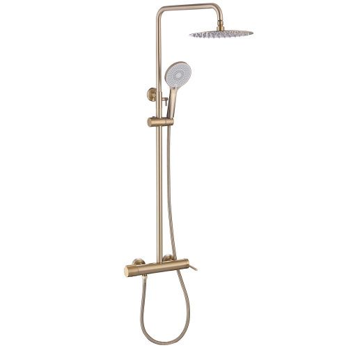 Душевая стойка ABBER AF8816GL настенная цвет золото матовое