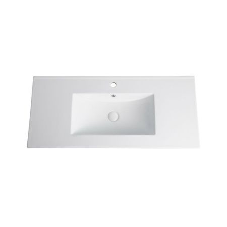 Тумба с раковиной Orange Line Li-100Tuw+Ra 100х50 подвесная цвет белый