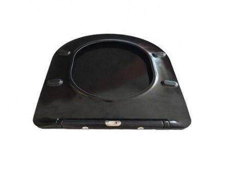 Унитаз подвесной CeramaLux B2330B черный с сиденьем микролифт каскадный смыв