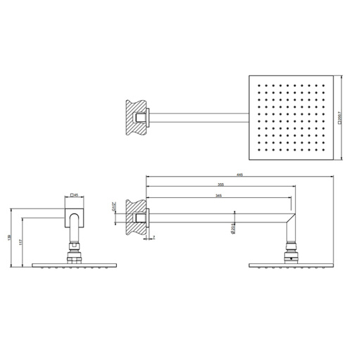 Верхний душ Gessi Emporio shower 47286#149 никель - фото 2